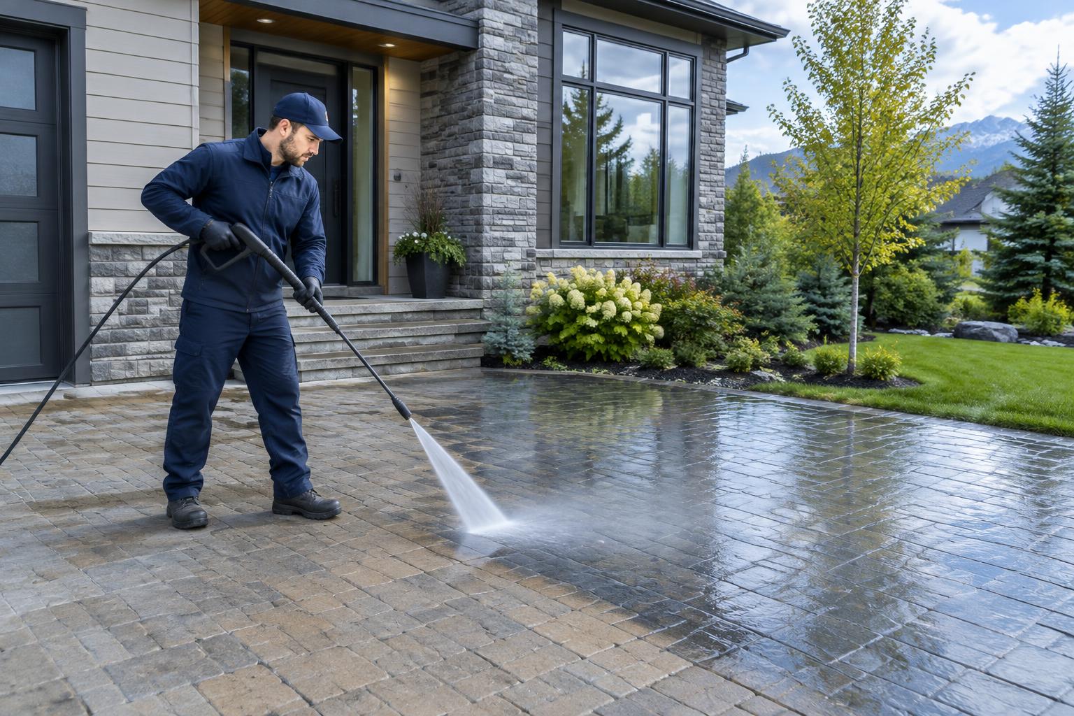 Illustrative image of pressure washing